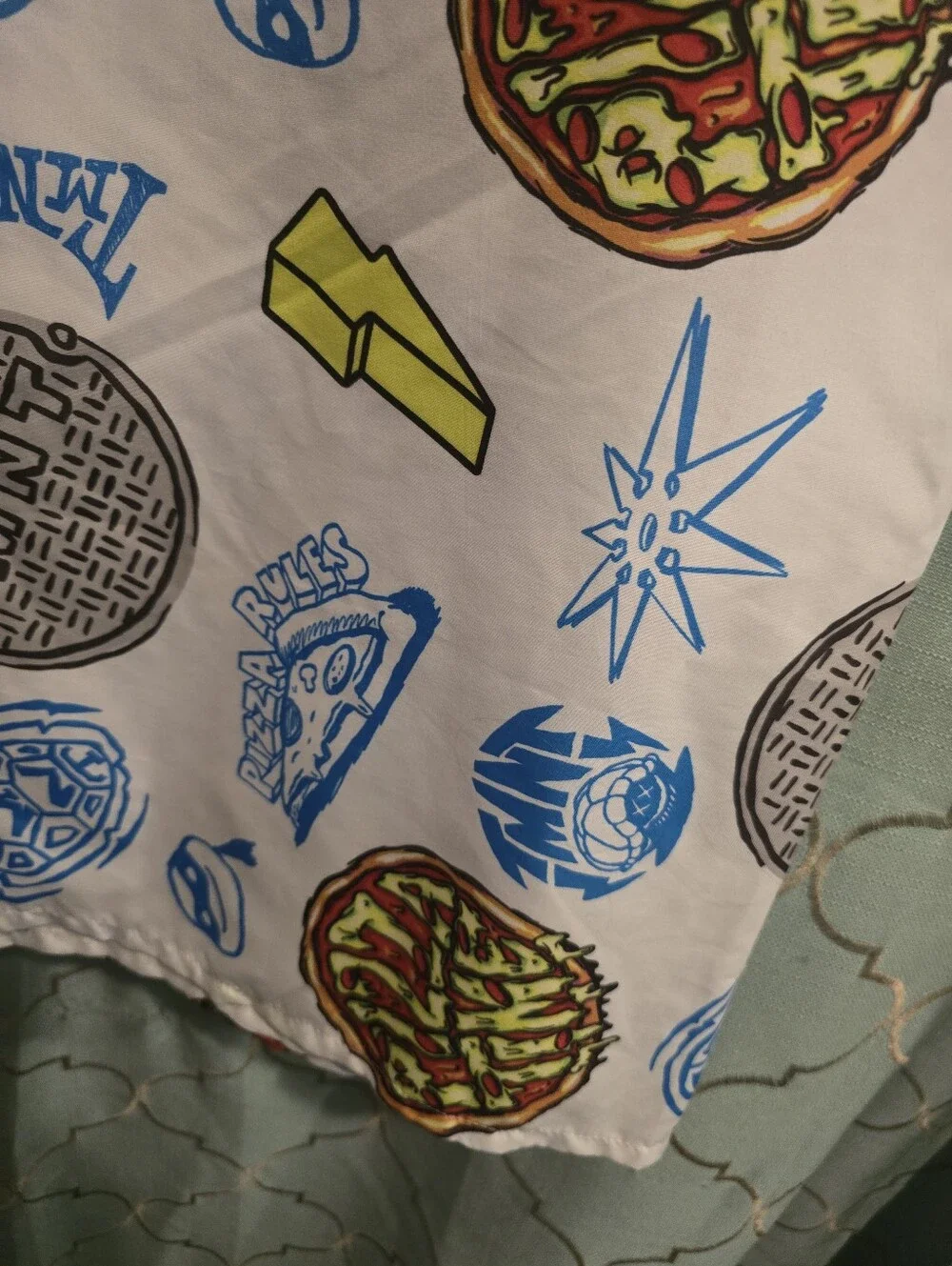 Teenage Mutant Ninja Turtles Mutsnt Mayhem Nickelodean Twin Bedding Flat Sheet